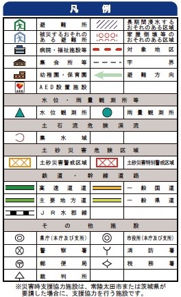 ハザードマップ凡例