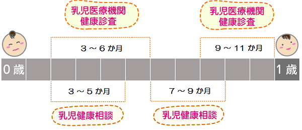 乳児健診概要図
