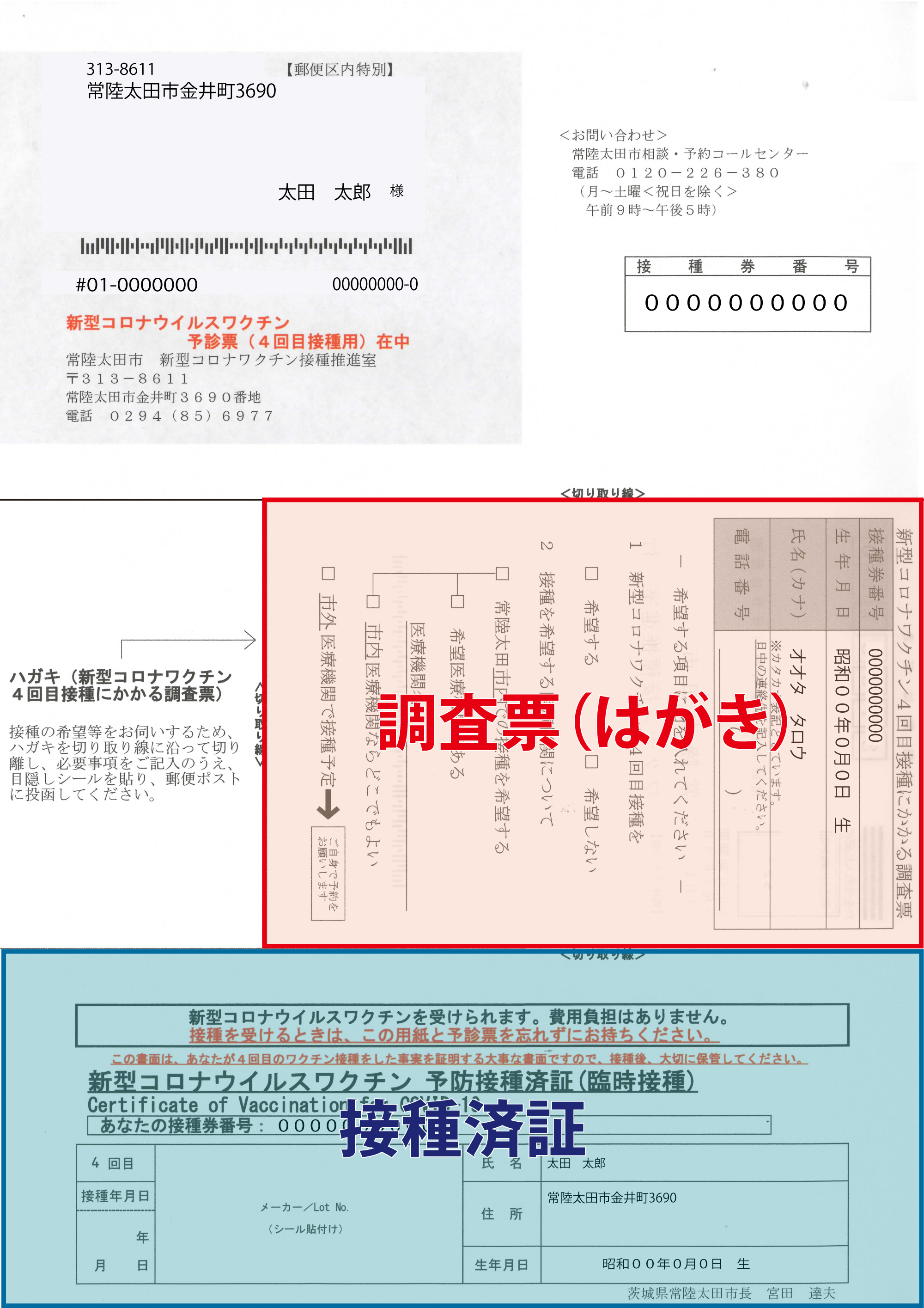 4回目用宛名兼接種済証(60歳以上)