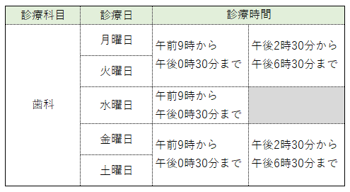 里美歯科診療所診療案内