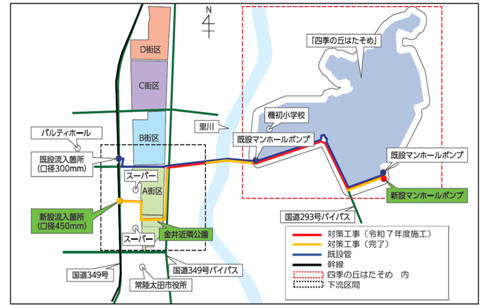 公共下水道事業（四季の丘はたそめ区域）整備状況（令和7年6月現在）