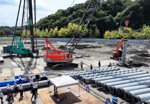 杭打ち現場全景070910