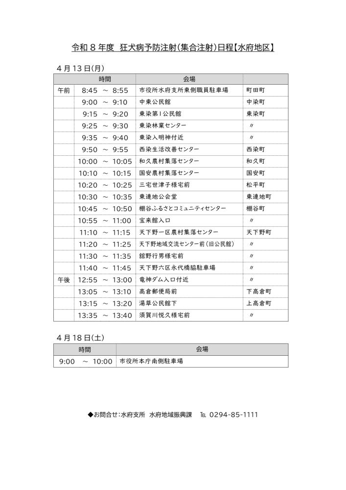 集合注射日程表r7(水府)