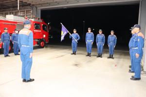 岩手県大槌町林野火災に出動する常陸太田市緊急消防援助隊（消火小隊）